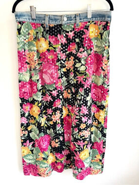 Ruth Floral Sequin Midi Skirt Size Medium